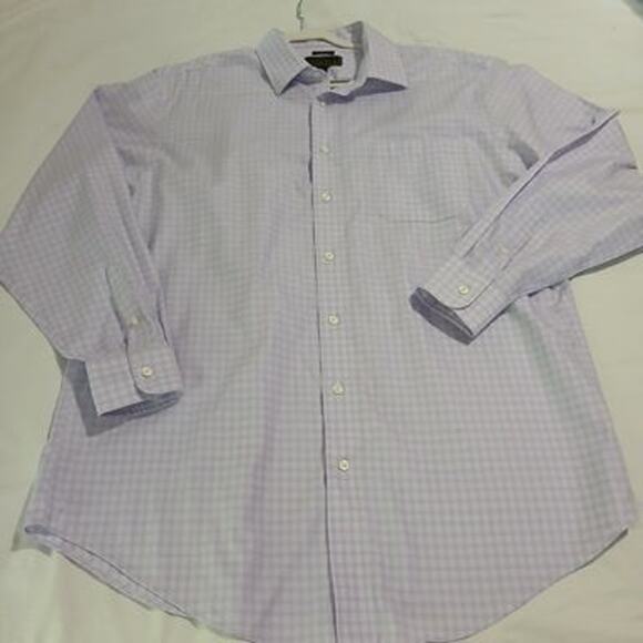Jos.A.Bank RESERVE No Wrinkles Tailored Fit 18/37 100% Cotton Men's Button-up - Picture 5 of 11